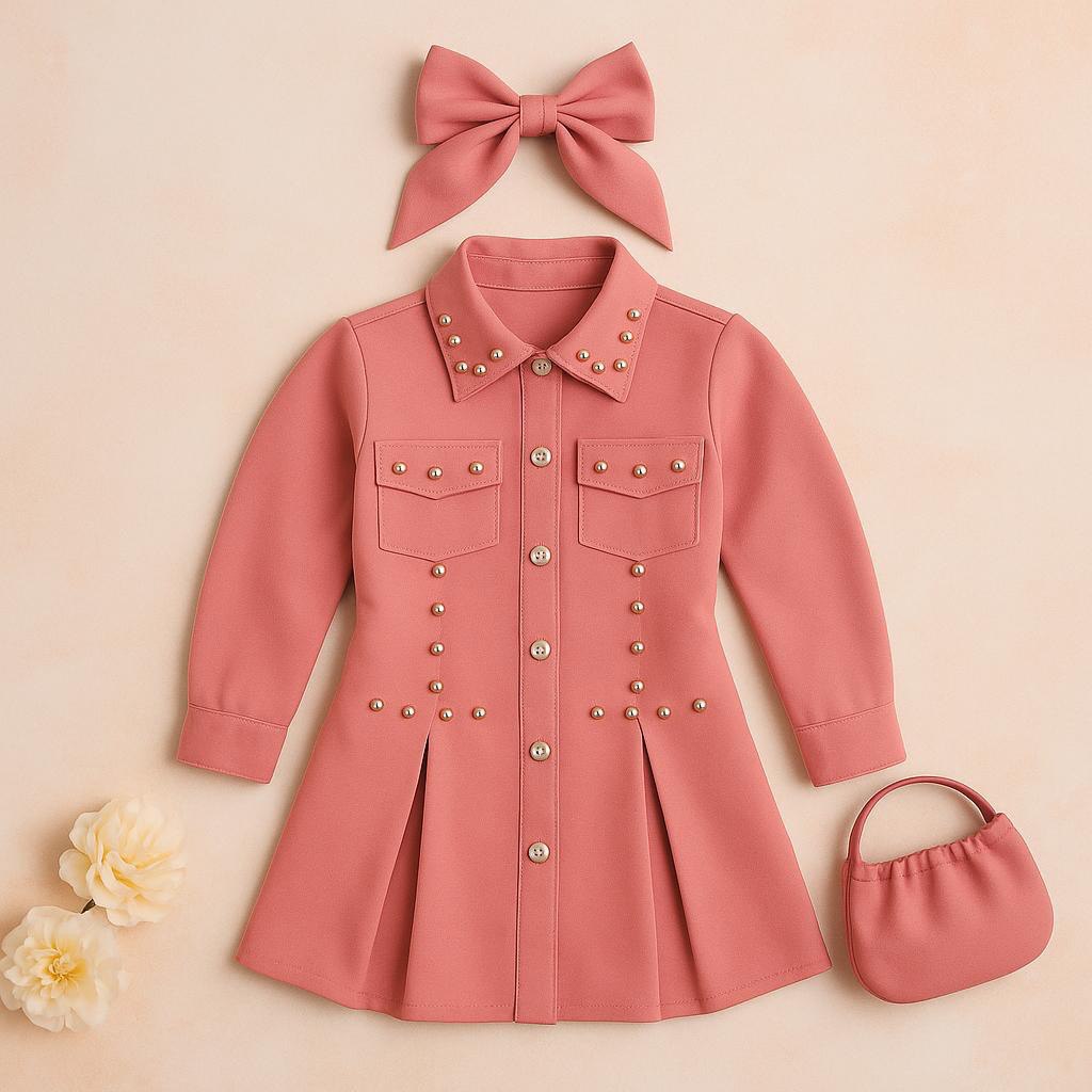 Vestido Incluye bolso y moño K13