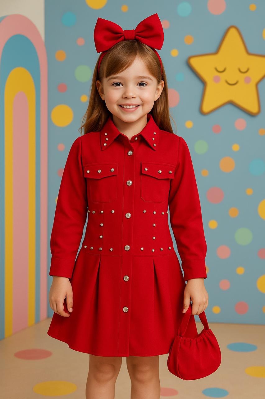 Vestido Incluye bolso y moño K13